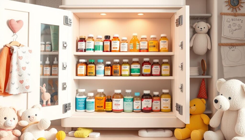 Lagerung Medizinschrank Baby